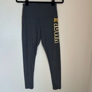 Victoria's Secret Pink Iowa Hawkeye Collegiate Legging Pants Gray Tailgate Small